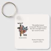Double Sided Business Card Square Keychain (Voorkant)