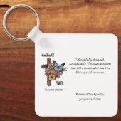 Double Sided Business Card Square Keychain (Voorkant)