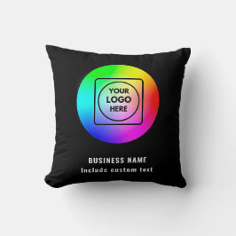 Double-Sided Business Logo Design Throw Pillow Kussen