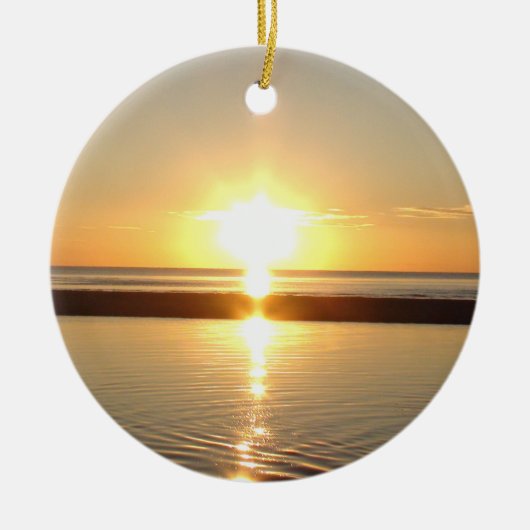 Double Sided Cape Cod Sunset Keramisch Ornament (Voorkant)