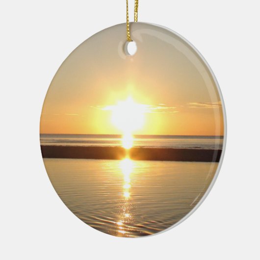 Double Sided Cape Cod Sunset Keramisch Ornament (Links)
