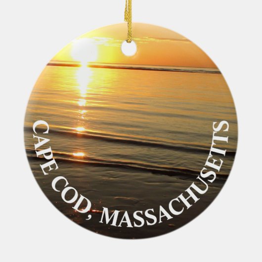 Double Sided Cape Cod Sunset Keramisch Ornament (Achterkant)