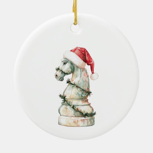 Double-Sided Christmas Chess Ornament King  Knight (Achterkant)