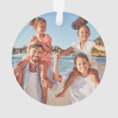 Double Sided Custom Family Two Photo Christmas Ornament (achterkant)