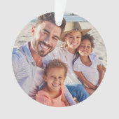 Double Sided Custom Family Two Photo Christmas Ornament (voorkant)