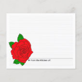 Double Sided Cute Flower Floral Blank Recipe Card (Achterkant)
