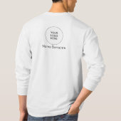 Double Sided Design Company Logo Mannen Moderne T-shirt (Achterkant)