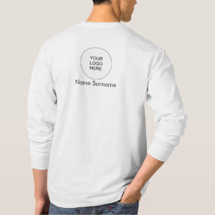 Double Sided Design Company Logo Mannen Moderne T-shirt