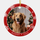 Double Sided Dog Photo Keepsake Christmas Ornament (Voorkant)