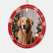 Double Sided Dog Photo Keepsake Christmas Ornament (Links)