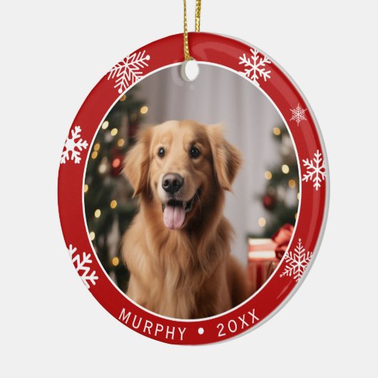 Double Sided Dog Photo Keepsake Christmas Ornament (Links)