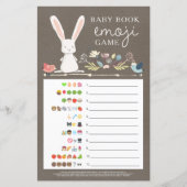 Double Sided Emoji Baby shower Game A Little Bunny (Voorkant)