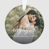 Double sided Engaged couple Photo Custom Ornament (voorkant)