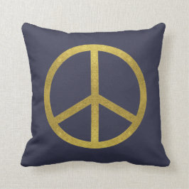 Double Sided Gold Peace Pillow Kussen