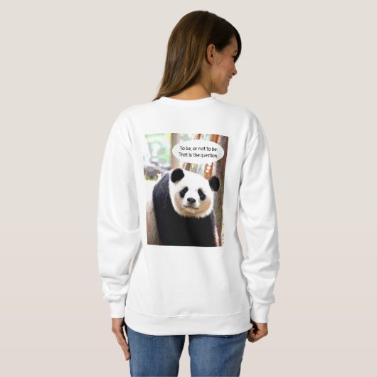 Double Sided Hamlet Shakespeare Quote Panda Beer Trui (Achterkant volledig)