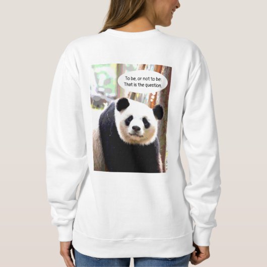 Double Sided Hamlet Shakespeare Quote Panda Beer Trui (Achterkant)
