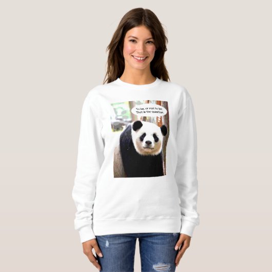 Double Sided Hamlet Shakespeare Quote Panda Beer Trui (Voorkant volledig)