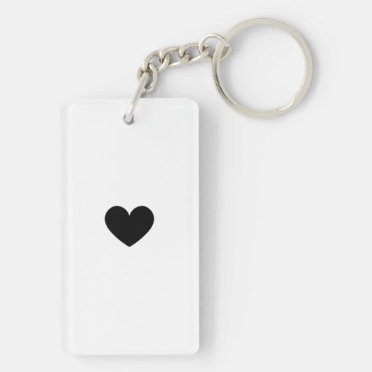 Double-Sided Keychain with Heart Accent (achterkant)