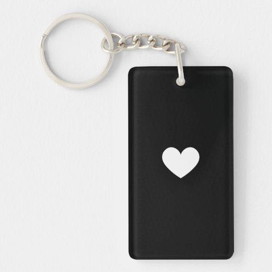 Double-Sided Keychain with Heart Accent (Voorkant)