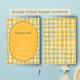 Double-Sided Light Yellow Bright Plaid Hand-Drawn Kaart
