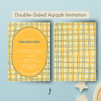 Double-Sided Light Yellow Bright Plaid Hand-Drawn Kaart