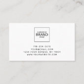 Double Sided Logo Professional White-logo Klantenkaartje (Achterkant)