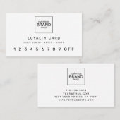 Double Sided Logo Professional White-logo Klantenkaartje (Voorkant / Achterkant)