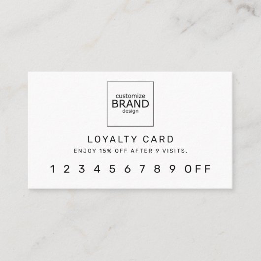 Double Sided Logo Professional White-logo Klantenkaartje (Voorkant)