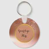 Double sided Logo QR Code floral keychain (Voorkant)