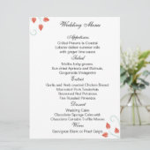Double Sided -Menu/Wedding Ceremony Program Programmakaart (Staand voorkant)