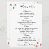 Double Sided -Menu/Wedding Ceremony Program Programmakaart (Voorkant / Achterkant)
