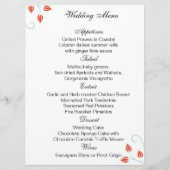 Double Sided -Menu/Wedding Ceremony Program Programmakaart (Voorkant)