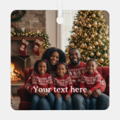 Double sided metal photo ornament for Christmas (Achterkant)