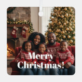 Double sided metal photo ornament for Christmas (Voorkant)