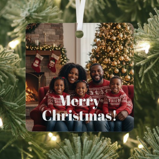 Double sided metal photo ornament for Christmas (Insitu)