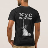 Double Sided New York Nyc Manhattan Liberty Statue T-shirt (Achterkant)