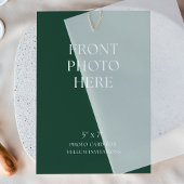 Double-Sided Photo Card for Vellum Wedding Invite Kaart