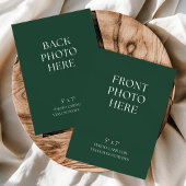 Double-Sided Photo Card for Vellum Wedding Invite Kaart