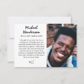 Double Sided Photo Funeral Hartelijk dank Bedankkaart (Voorkant)