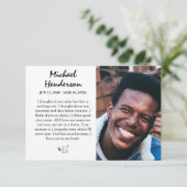 Double Sided Photo Funeral Hartelijk dank Bedankkaart (Staand voorkant)