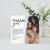 Double Sided Photo Group Graduparty Bedankkaart (Staand voorkant)