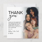 Double Sided Photo Group Graduparty Bedankkaart (Voorkant)