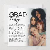 Double Sided Photo Group Graduparty Kaart (Voorkant)