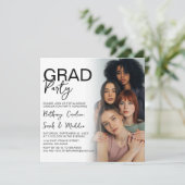 Double Sided Photo Group Graduparty Kaart (Staand voorkant)