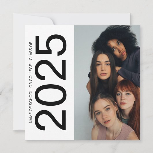 Double Sided Photo Group Graduparty Kaart (Achterkant)