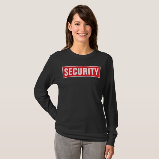 Double Sided Print Womens Security Long Sleeve T-shirt (Voorkant volledig)