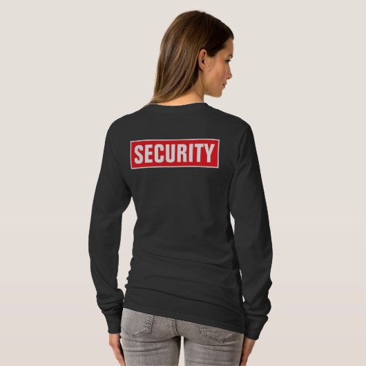 Double Sided Print Womens Security Long Sleeve T-shirt (Achterkant volledig)