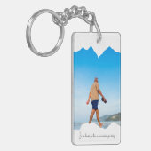 Double-Sided Rectangle Memorial Keychain (Voorkant Links)
