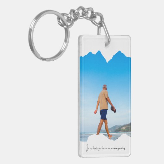 Double-Sided Rectangle Memorial Keychain (Voorkant Links)