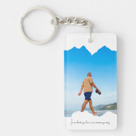 Double-Sided Rectangle Memorial Keychain
